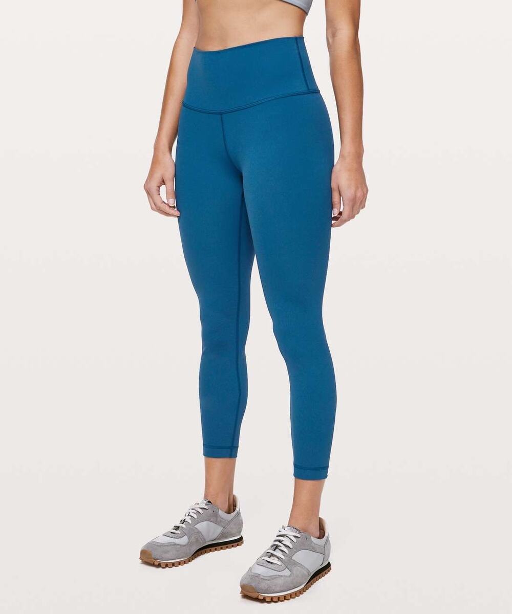 Lululemon Wunder Under High Rise 23” Crop Leggings Size 8 Blue Teal